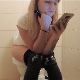 A Bulgarian girl vapes and looks at her phone while sitting on a toilet. She pisses and shits with very loud, hard, heavy plops and some farting. Presented in about 720P HD. Over 5.5 minutes.